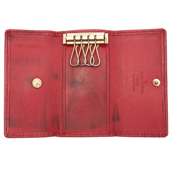 Authentic Louis Vuitton Red Epi Leather Multicles 4 Key Holder 1994 Spain - Picture 4 of 16